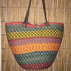 Handwoven African Shoulder Basket